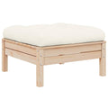 Outdoor-Fußhocker mit Kissen Massivholz Kiefer