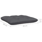 3-tlg. Garten-Lounge-Set mit Kissen Schwarz Kiefer Massivholz