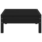 3-tlg. Garten-Lounge-Set mit Kissen Schwarz Massivholz Kiefer