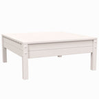 3-tlg. Garten-Lounge-Set mit Kissen Weiß Kiefer Massivholz