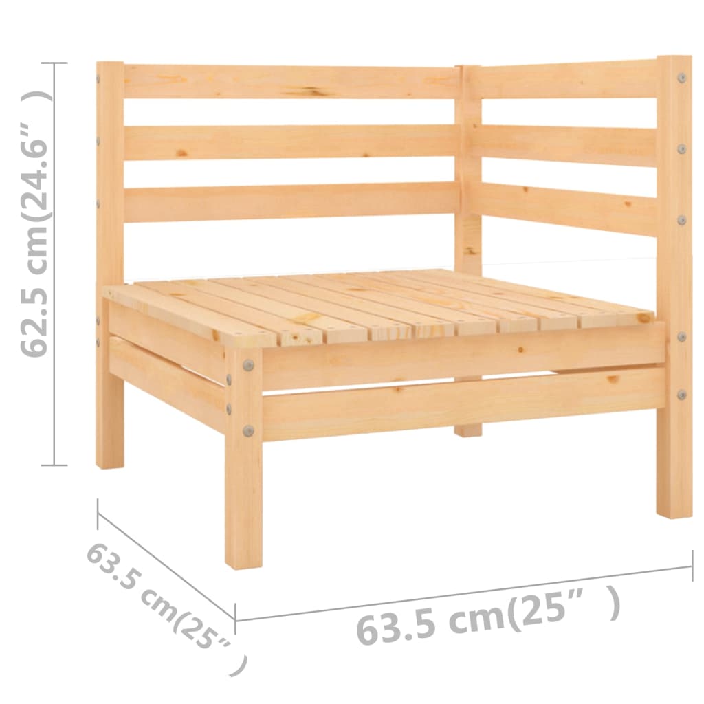 8-tlg. Garten-Lounge-Set Massivholz Kiefer