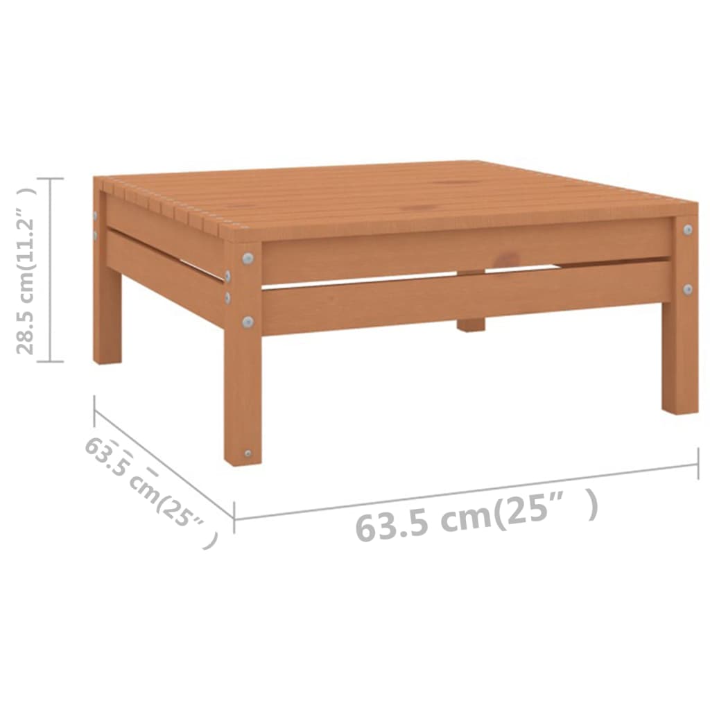 6-tlg. Garten-Lounge-Set Honigbraun Massivholz Kiefer