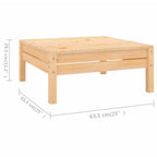 5-tlg. Garten-Lounge-Set Massivholz Kiefer