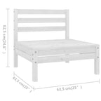 4-tlg. Garten-Lounge-Set Massivholz Kiefer Weiß