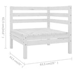 8-tlg. Garten-Lounge-Set Massivholz Kiefer Weiß