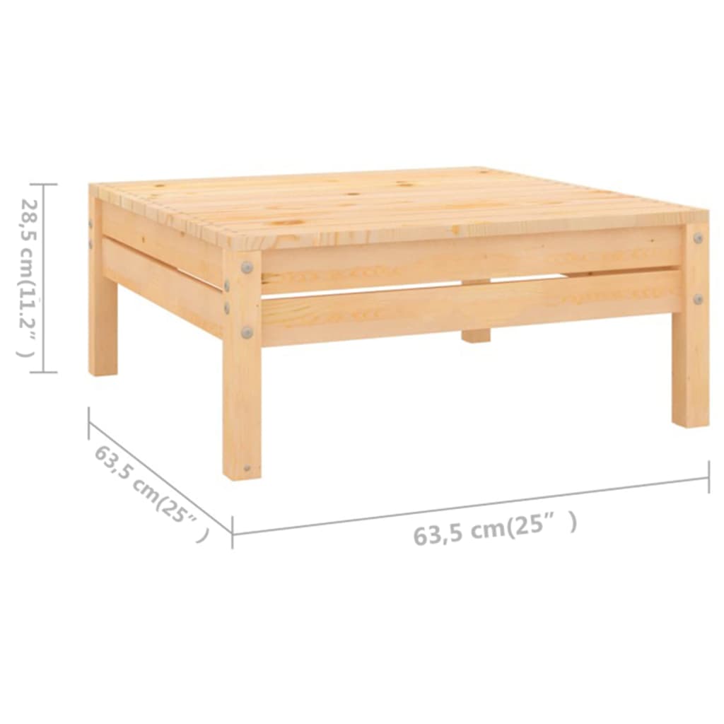8-tlg. Garten-Lounge-Set Massivholz Kiefer