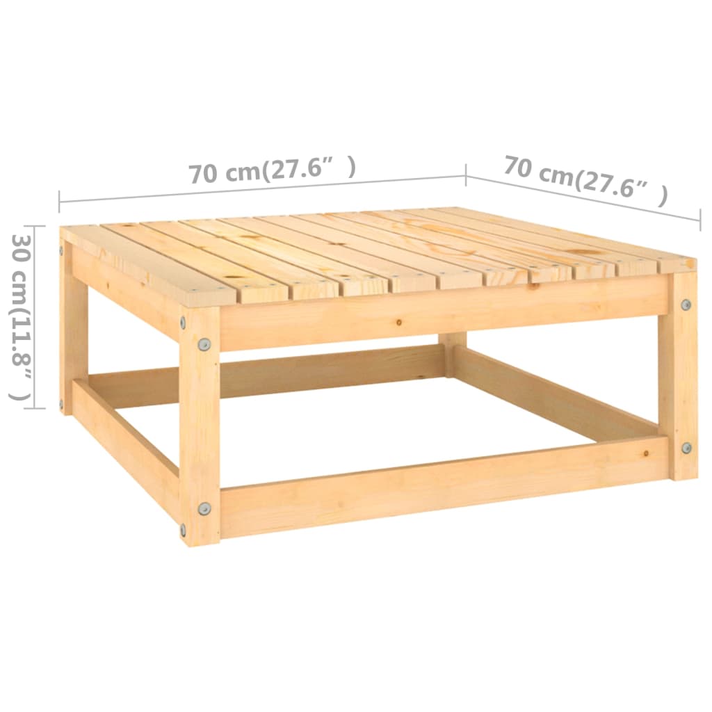 4-tlg. Garten-Lounge-Set mit Kissen Massivholz Kiefer