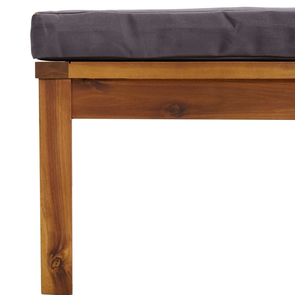 4-tlg. Garten-Lounge-Set mit Auflage Massivholz Akazie