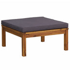 6-tlg. Garten-Lounge-Set mit Auflage Massivholz Akazie