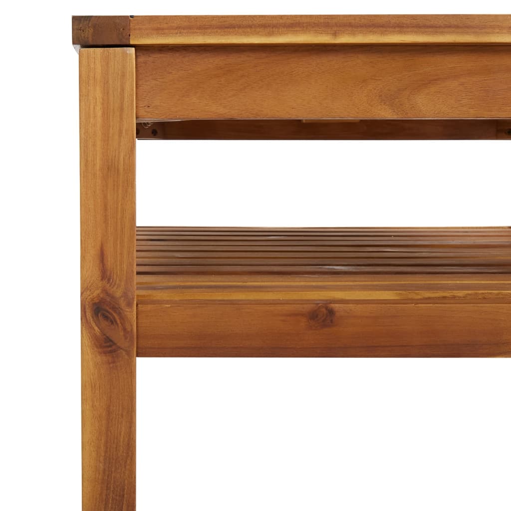 6-tlg. Garten-Lounge-Set mit Auflage Massivholz Akazie
