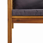 5-tlg. Garten-Lounge-Set mit Auflage Massivholz Akazie