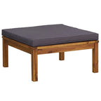 12-tlg. Garten-Lounge-Set mit Auflage Massivholz Akazie