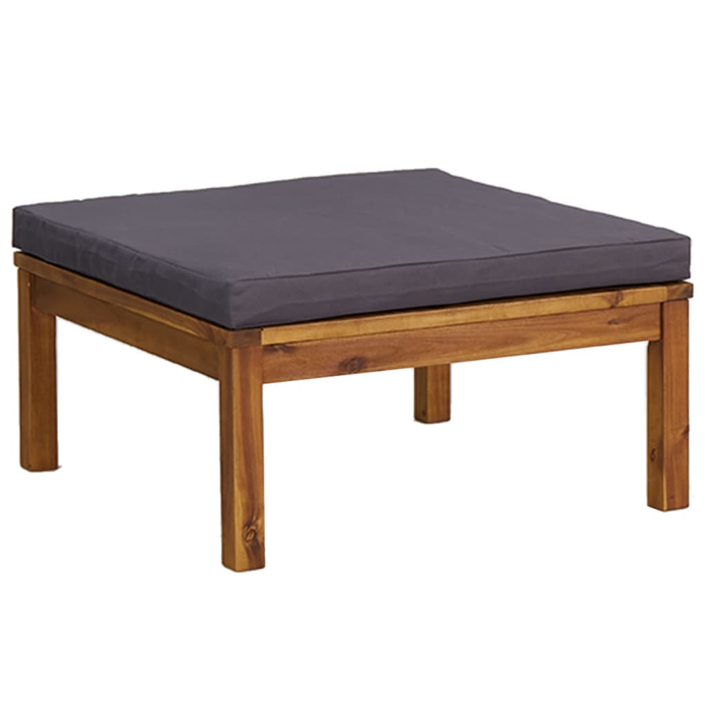 3-tlg. Garten-Lounge-Set mit Auflage Massivholz Akazie