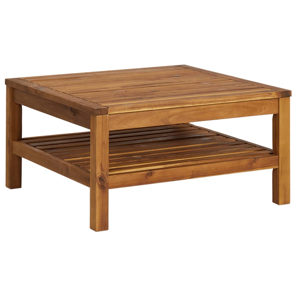 4-tlg. Garten-Lounge-Set mit Creme Kissen Massivholz Akazie