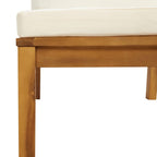 9-tlg. Garten-Lounge-Set mit Creme Kissen Massivholz Akazie