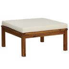 6-tlg. Garten-Lounge-Set mit Creme Kissen Massivholz Akazie