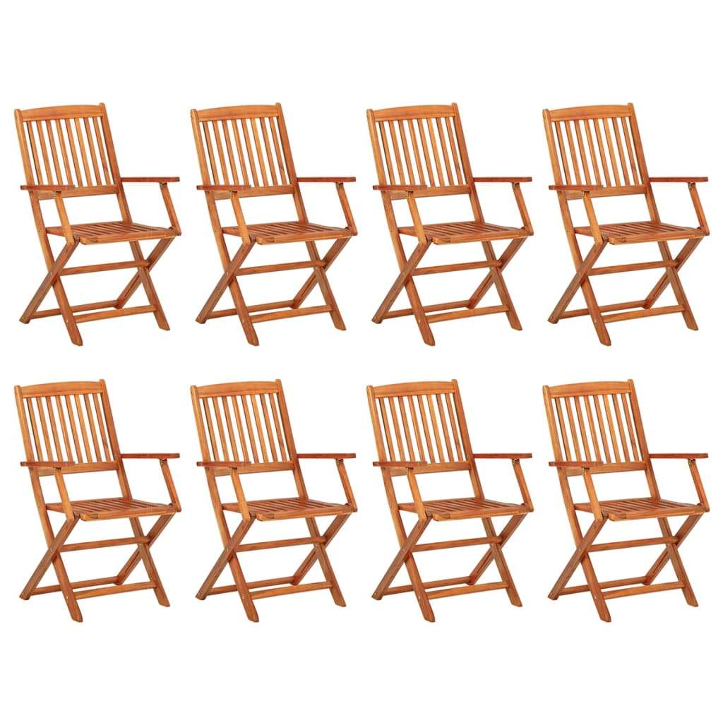 9-tlg. Garten-Essgruppe 180x90x75 cm Massivholz Akazie