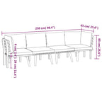4-tlg. Garten-Lounge-Set mit Kissen Massivholz Akazie