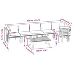 7-tlg. Garten-Lounge-Set mit Kissen Massivholz Akazie