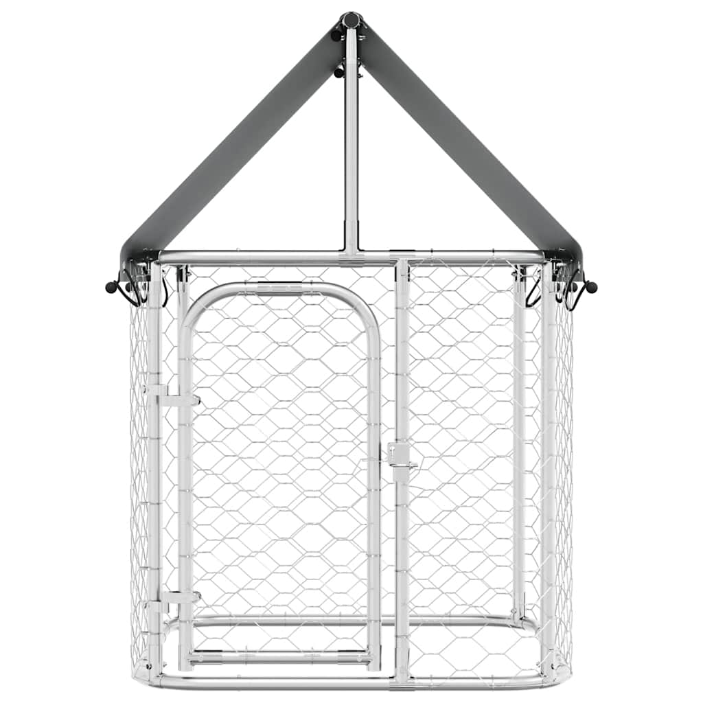 Outdoor-Hundezwinger mit Dach 100x100x150 cm