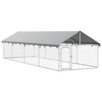 Outdoor-Hundezwinger mit Dach 600x200x150 cm