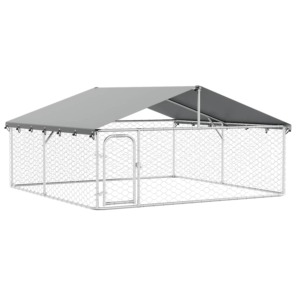 Outdoor-Hundezwinger mit Dach 300x300x150 cm