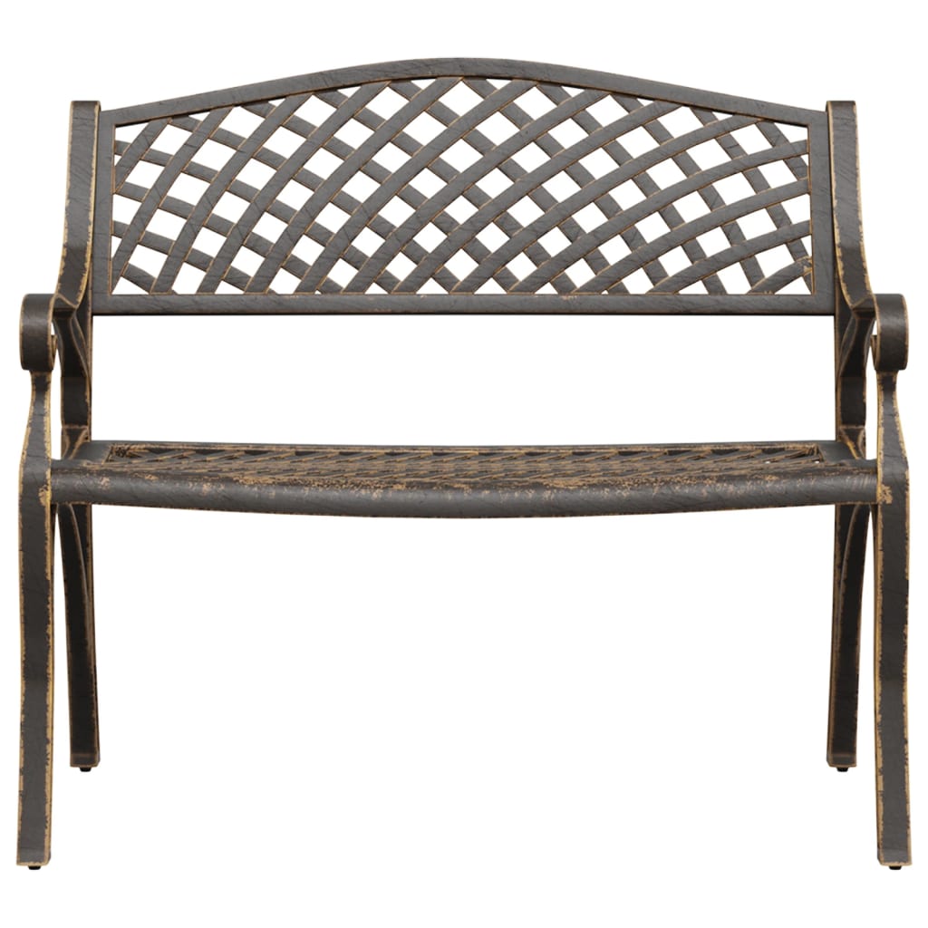 Gartenbank 102 cm Aluminiumguss Bronzen