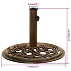 Sonnenschirmständer Bronzen 44x44x31 cm Gusseisen