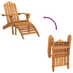 Adirondack-Gartenstuhl mit Fußstütze Massivholz Akazie