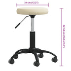 Massagehocker Samt Creme
