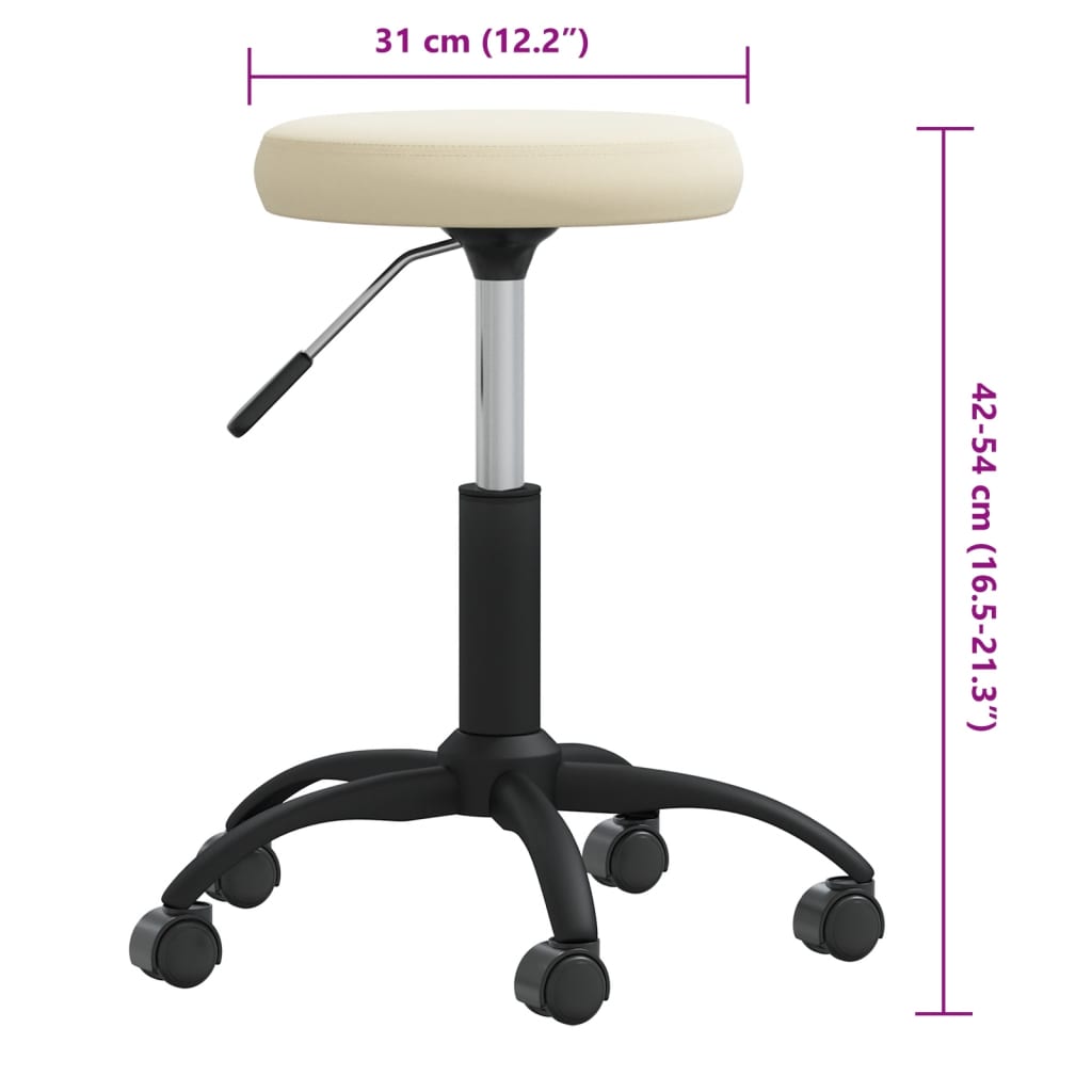 Massagehocker Samt Creme