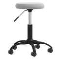 Massagehocker Samt Hellgrau