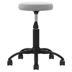 Massagehocker Samt Hellgrau