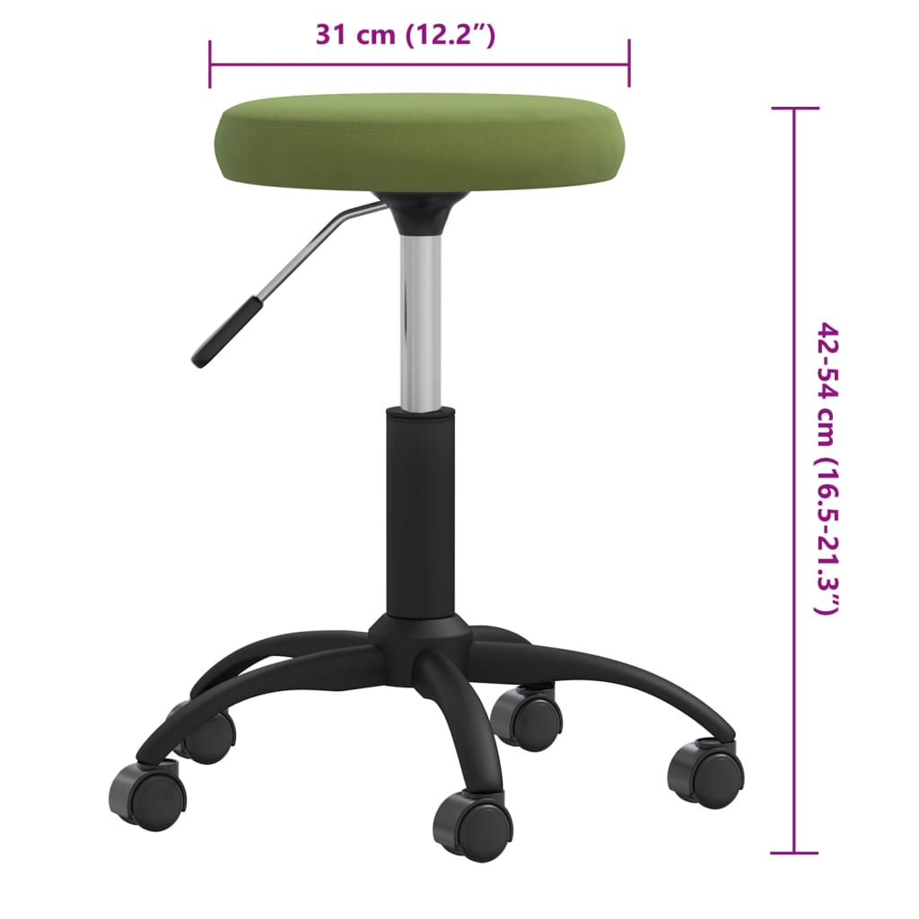 Massagehocker Samt Hellgrün