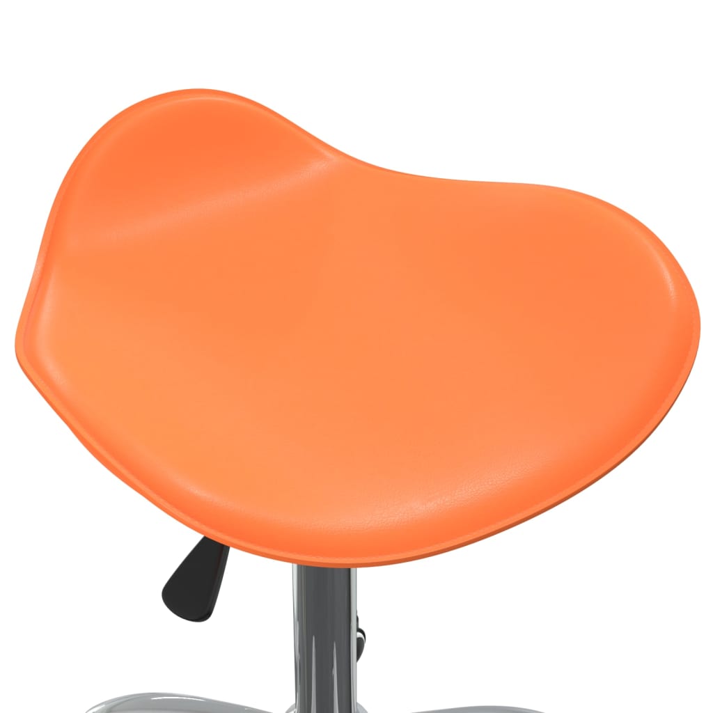 Esszimmerstuhl Drehbar Orange Kunstleder