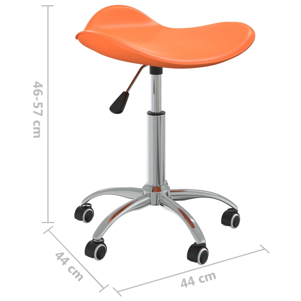 Esszimmerstuhl Drehbar Orange Kunstleder