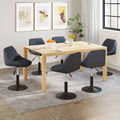 Esszimmerstühle 6 Stk. Drehbar Dunkelgrau Samt