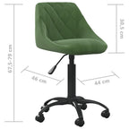 Bürostuhl Dunkelgrün Samt