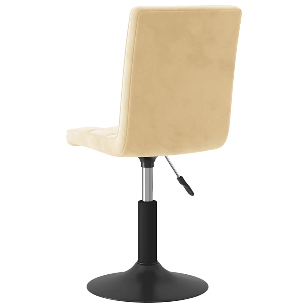 Esszimmerstühle 4 Stk. Drehbar Creme Samt