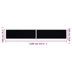 Seitenmarkise Ausziehbar Schwarz 200x1200 cm