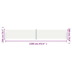 Seitenmarkise Ausziehbar Creme 200x1200 cm
