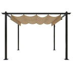 Pavillon mit Ausziehbarem Dach 3x3 m Taupe