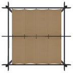 Pavillon mit Ausziehbarem Dach 3x3 m Taupe