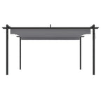 Pavillon mit Ausziehbarem Dach 4x3 m Anthrazit