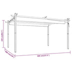 Pavillon mit Ausziehbarem Dach 4x3 m Anthrazit