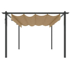 Pavillon mit Ausziehbarem Dach 4x3 m Taupe