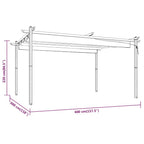 Pavillon mit Ausziehbarem Dach 4x3 m Taupe