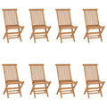 Klappbare Gartenstühle 8 Stk. Massivholz Teak
