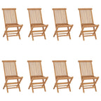 Klappbare Gartenstühle 8 Stk. Massivholz Teak