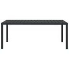9-tlg. Garten-Essgruppe mit Kissen Poly Rattan Schwarz
